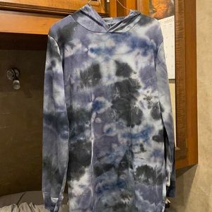 Tie dye hooded thermal